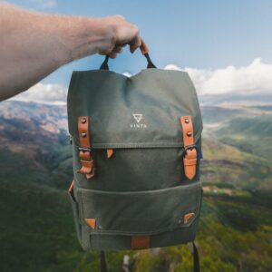 Zaino In Pelle Laminato Militare  Oro